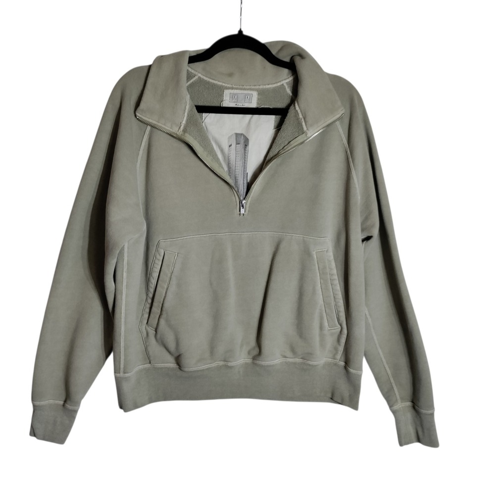 Cav Empt C.E Quarter Zip Pullover Sweatshirt Sage Green Made in Japan Mens L